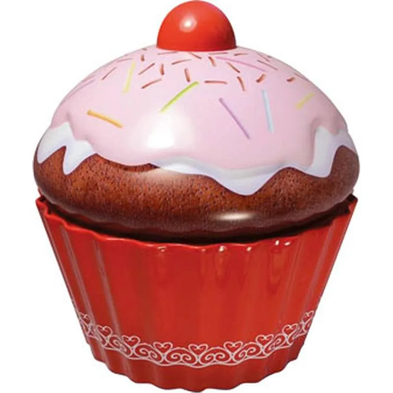Compra CAJA METALICA CUPCAKE GRANDE ROSA SC110526 al mejor precio