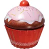 Compra CAJA METALICA CUPCAKE GRANDE ROSA SC110526 al mejor precio