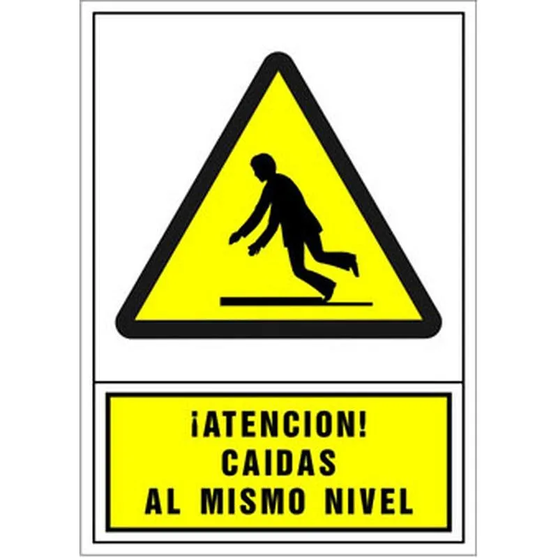 Compra SEÑAL ADVERTENCIA CASTELLANO 345 X 245 MM-ATENCION CAIDAS AL MISMO NIVEL 208534PS al mejor precio