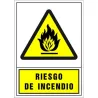 Compra SEÑAL ADVERTENCIA CASTELLANO 345 X 245 MM-RIESGO DE INCENDIO 200034PS al mejor precio