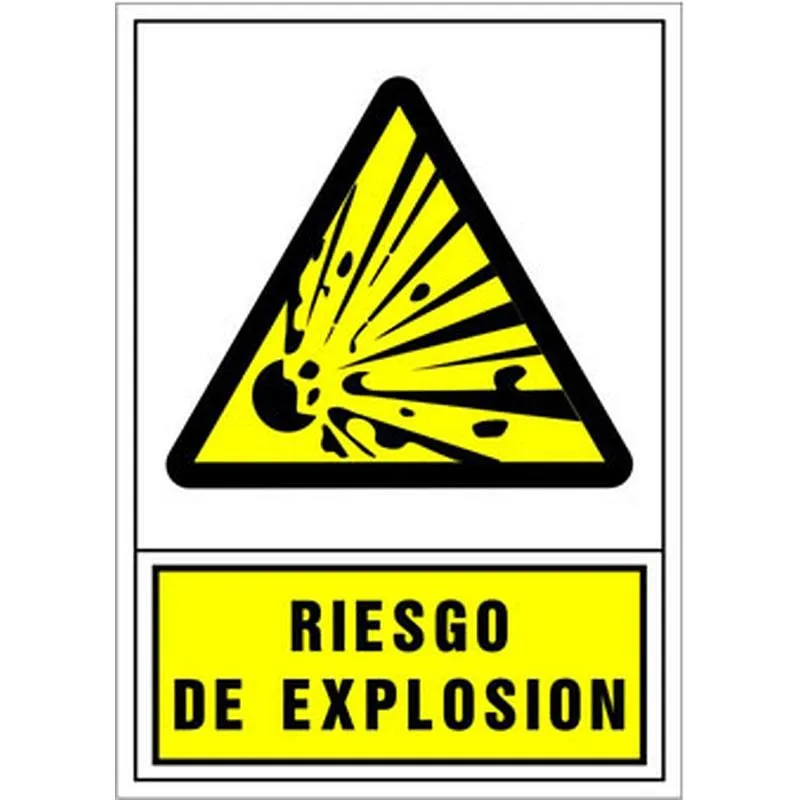 Compra SEÑAL ADVERTENCIA CASTELLANO 490 X 345 MM-RIESGO DE EXPLOSION 201049PS al mejor precio