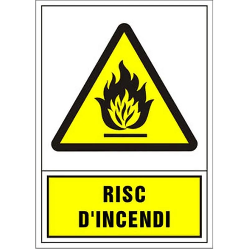 Compra SEÑAL ADVERTENCIA CATALAN 490X345 MM-RISC D'INCENDI 200049PSC al mejor precio
