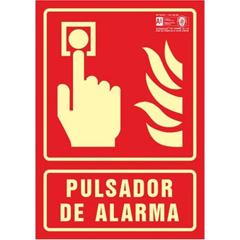 Compra SEÑAL FOTOLUMINISCENTE CONTRA INCENDIO CASTELLANO 420X297 MM-PULSADOR ALARMA 606042PF al mejor precio