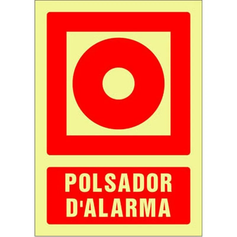 Compra SEÑAL FOTOLUMINISCENTE CONTRA INCENDIO CATALAN 420X297 MM-POLSADOR D'ALARMA 606042PFC al mejor precio