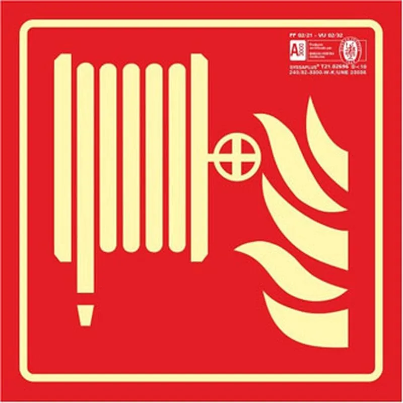 Compra SEÑAL FOTOLUMINISCENTE CONTRA INCENDIO SIN TEXTO 210X210 MM-MANGUERA 701621PF al mejor precio