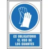 Compra SEÑAL OBLIGACION CASTELLANO 345X245 MM-OBLIGATORIO USO DE GUANTES 400334PS al mejor precio