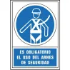 Compra SEÑAL OBLIGACION CASTELLANO 490X345 MM-OBLIGATORIO USO ARNES SEGURIDAD 400149PS al mejor precio