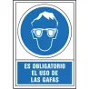 Compra SEÑAL OBLIGACION CASTELLANO 490X345 MM-OBLIGATORIO USO DE GAFAS 400249PS al mejor precio