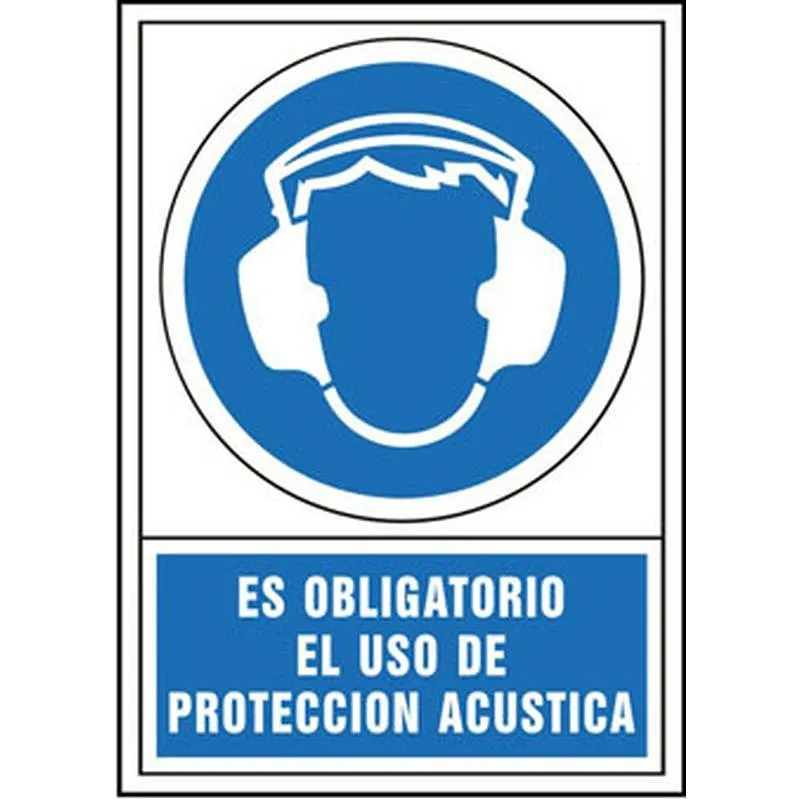 Compra SEÑAL OBLIGACION CASTELLANO 490X345 MM-OBLIGATORIO USO PROTECCION ACUSTICA 400849PS al mejor precio