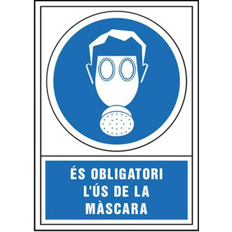 Compra SEÑAL OBLIGACION CATALAN 490X345 MM-OBLIGATORI L'US DE MASCARA 400749PSC al mejor precio