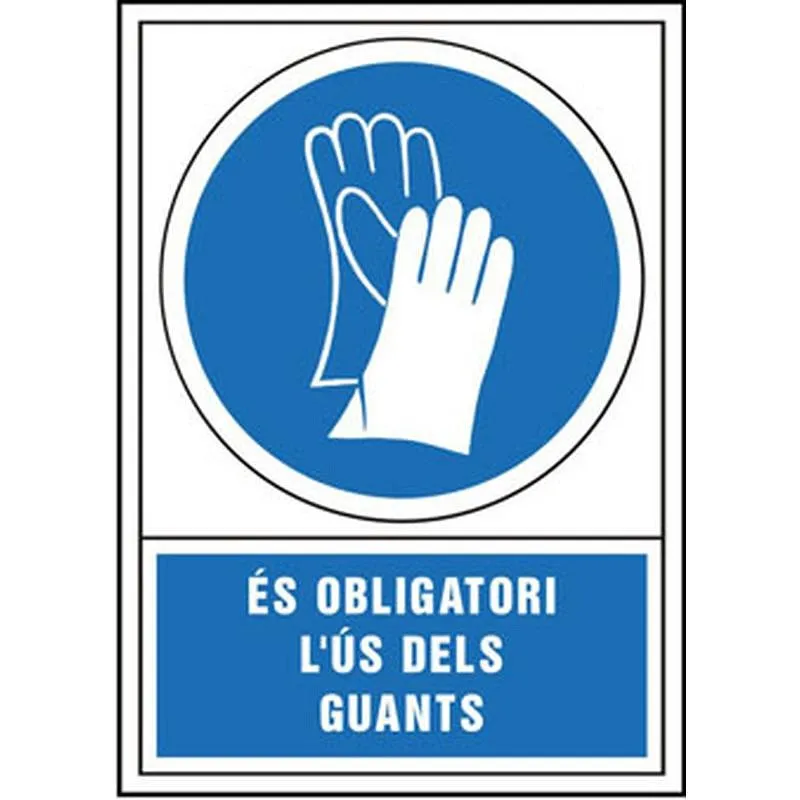 Compra SEÑAL OBLIGACION CATALAN 490X345 MM-OBLIGATORI L'US DELS GUANTS 400349PSC al mejor precio