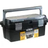 Compra CAJA HERRAMIENTAS ABS NEGRO PROFESIONAL 400 X 225 X 190 MM ASA PLASTICO IRONSIDE 100585 al mejor precio