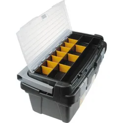 Compra CAJA HERRAMIENTAS ABS NEGRO PROFESIONAL 400 X 225 X 190 MM ASA PLASTICO IRONSIDE 100585 al mejor precio