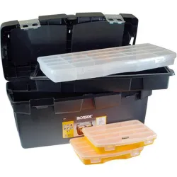 Compra CAJA HERRAMIENTAS ABS NEGRO PROFESIONAL 600 X 305 X 295 MM ASA ALUMINIO IRONSIDE 100587 al mejor precio