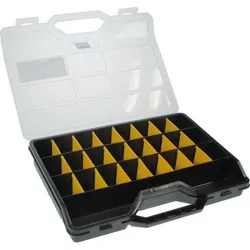 Compra CLASIFICADOR MALETA POLIPROPILENO NEGRO 460 X 350 X 81 MM 21 COMPARTIMIENTOS IRONSIDE 100582 al mejor precio