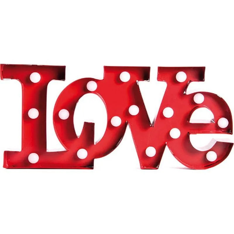 Compra FIGURA METAL CON LEDS LOVE ITEM DP-125315 al mejor precio