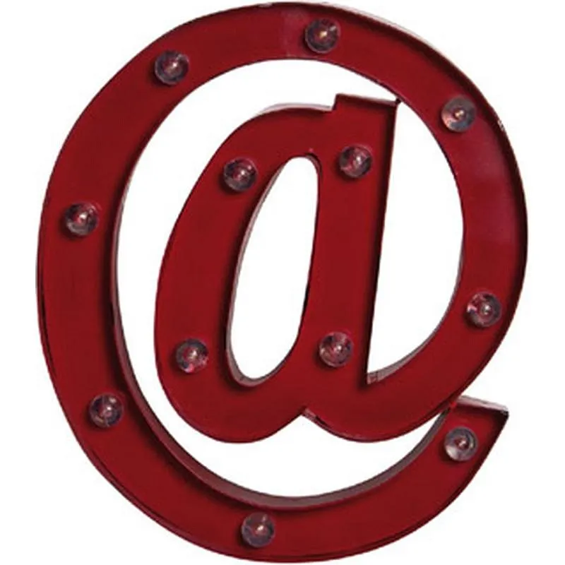 Compra FIGURA METAL CON LUZ ARROBA ROJO ITEM DP-127856 al mejor precio