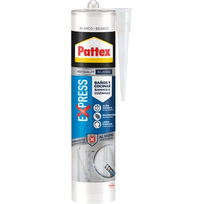 Compra SILICONA BAÑO SANO EXPRESS 280 ML BLANCO PATTEX 1994664 al mejor precio