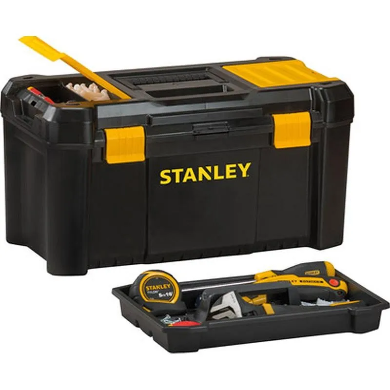Compra CAJA HERRAMIENTAS PLASTICO NEGRO 1 BANDEJA 205 X 400 X 195 MM STANLEY STST1-75517 al mejor precio