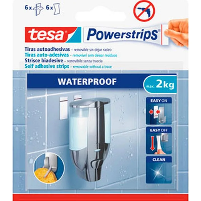 Compra TIRA POWERSTRIPS WATERPROOF GRANDE BLANCA 6 UDS TESA TAPE 59774-00000-00 al mejor precio