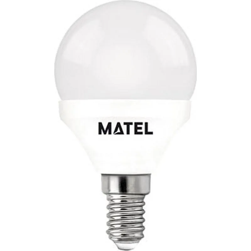 Compra BOMBILLA ESFERICA LED E14 5W 450 LM 2700K MATEL 21798 al mejor precio