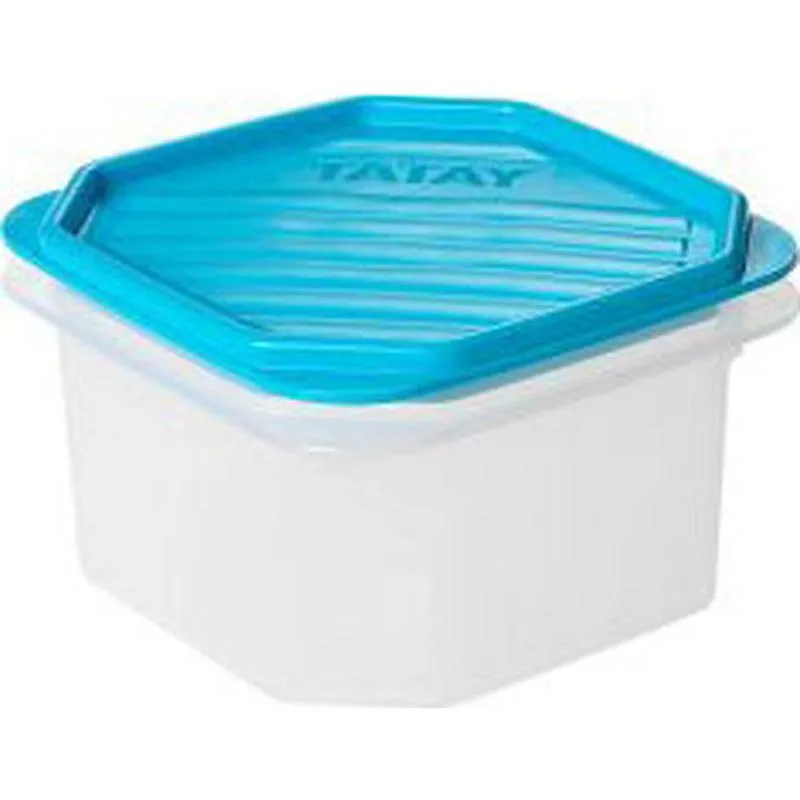 Compra CONTENEDOR HERMETICO 0,6 L OCTOGONAL TURQUESA TATAY 1160100 al mejor precio
