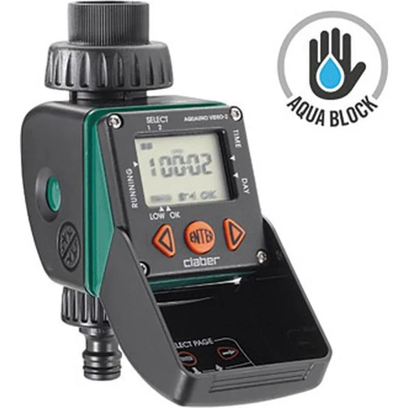 Compra PROGRAMADOR DE RIEGO DIGITAL "AQUAUNO VIDEO 2" 2 RIEGOS AL DÍA CLABER 84280000 al mejor precio