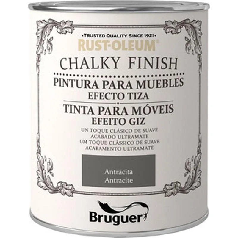 Compra PINTURA EFECTO TIZA CHALKY FINISH 750 ML ANTRACITA RUST-OLEUM 5397535 al mejor precio