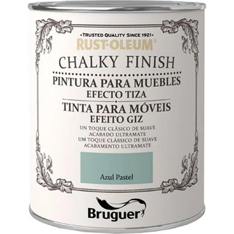 Compra PINTURA EFECTO TIZA CHALKY FINISH 750 ML AZUL PASTEL RUST-OLEUM 5397522 al mejor precio