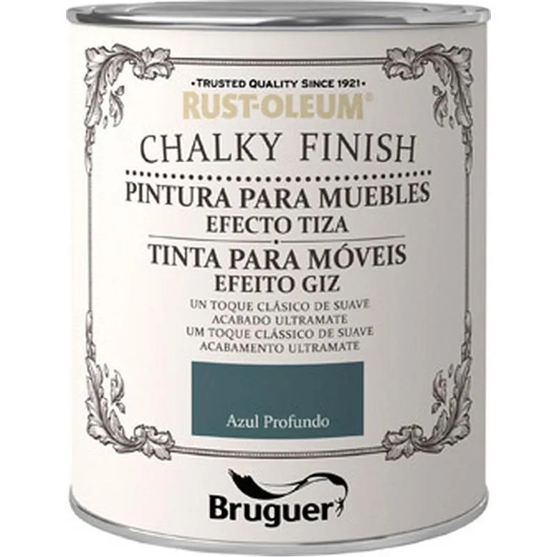Compra PINTURA EFECTO TIZA CHALKY FINISH 750 ML AZUL PROFUNDO RUST-OLEUM 5397530 al mejor precio