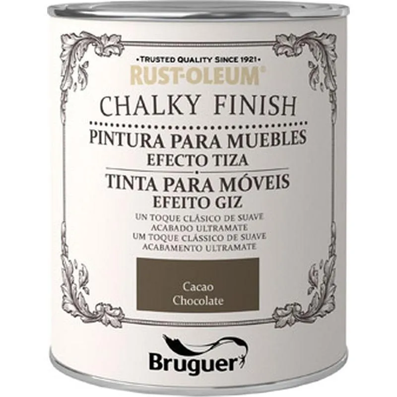 Compra PINTURA EFECTO TIZA CHALKY FINISH 750 ML CACAO RUST-OLEUM 5397519 al mejor precio