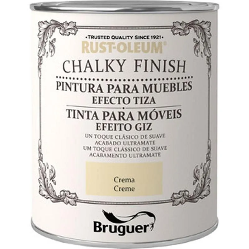 Compra PINTURA EFECTO TIZA CHALKY FINISH 750 ML CREMA RUST-OLEUM 5397512 al mejor precio
