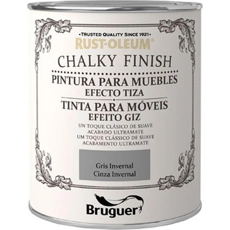 Compra PINTURA EFECTO TIZA CHALKY FINISH 750 ML GRIS INVERNAL RUST-OLEUM 5397538 al mejor precio