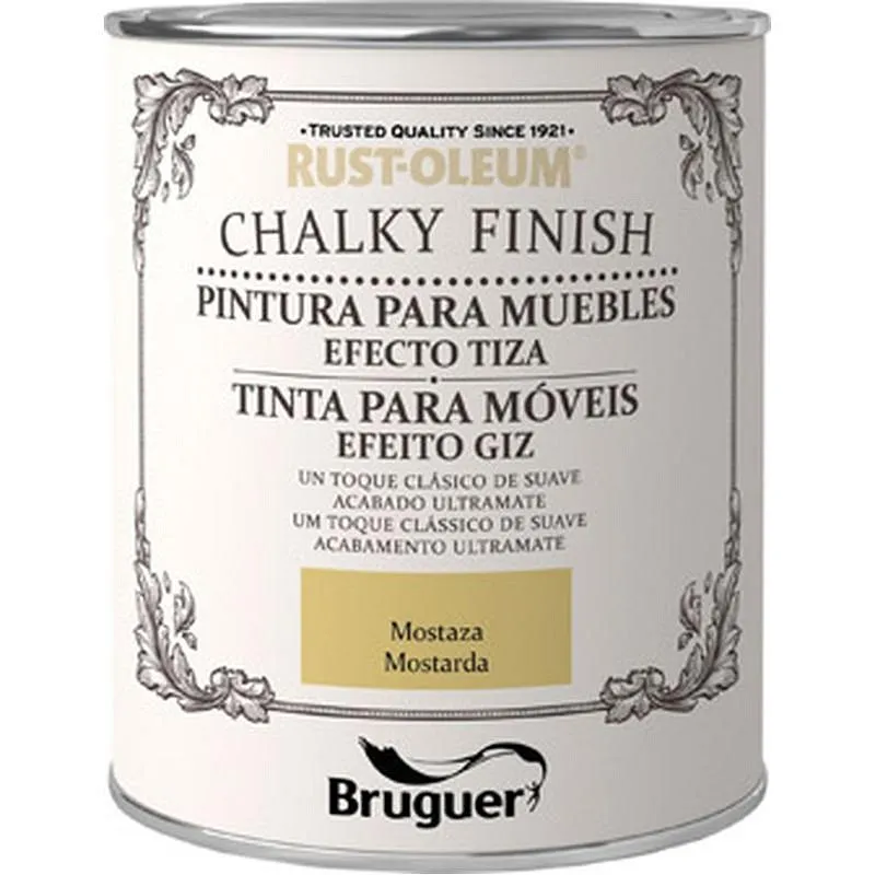 Compra PINTURA EFECTO TIZA CHALKY FINISH 750 ML MOSTAZA RUST-OLEUM 5397515 al mejor precio