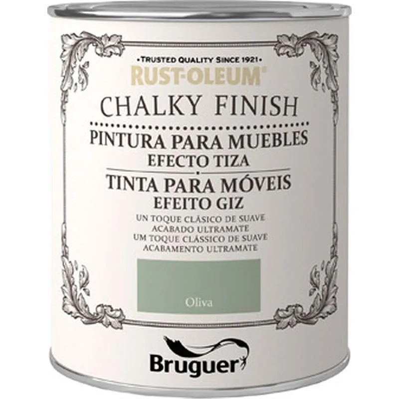 Compra PINTURA EFECTO TIZA CHALKY FINISH 750 ML OLIVA RUST-OLEUM 5397527 al mejor precio