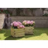 Compra JARDINERA DE MADERA CUADRADA SPIRO + GEOTEXTIL 50 X 50 X 40 CM MARRON OSCURO NORTENE 2021834 al mejor precio