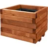 Compra JARDINERA DE MADERA CUADRADA SPIRO + GEOTEXTIL 50 X 50 X 40 CM MARRON OSCURO NORTENE 2021834 al mejor precio