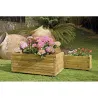 JARDINERA DE MADERA RECTANGULAR DORA + GEOTEXTIL 100 X 50 X 40 CM MARRON OSCURO NORTENE 2021835