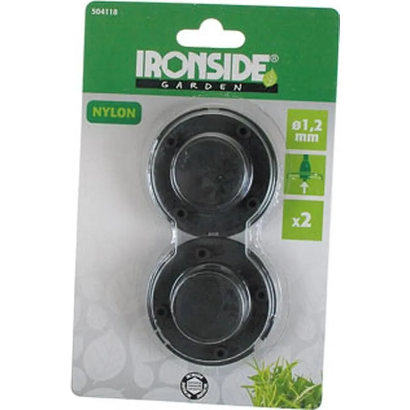 Compra CARRETE RECAMBIO HILO NILON diametro 1,2 MM (2 PIEZAS) PARA CORTABORDES 9660769 IRONSIDE GARDEN 504118 al mejor precio