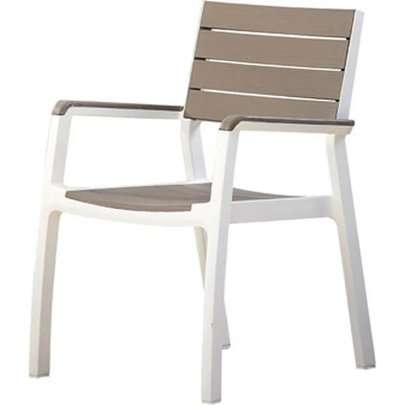 Compra SILLON RESINA CON BRAZOS BLANCO/CAPUCHINO HARMONY KETER 228457 al mejor precio