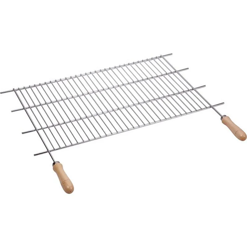 Compra PARRILLA RECORTABLE ZINC MANGO MADERA 80XF40 CM (CORTE 73-82 CM) SAUVIC 2475 al mejor precio
