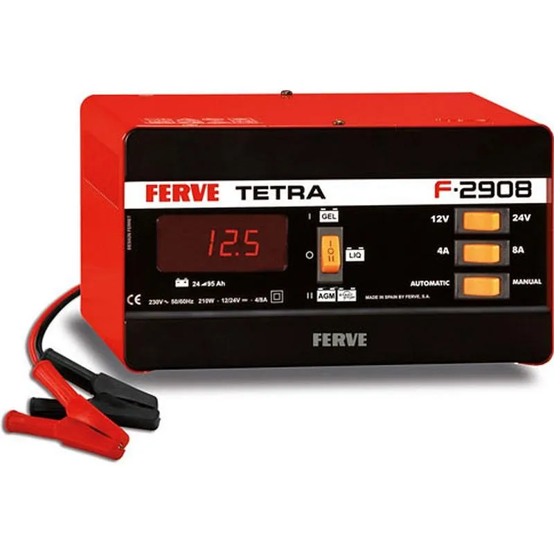 Compra CARGADOR BATERIA TETRA 12 V/24 V, 4-8 A FERVE F-2908 al mejor precio