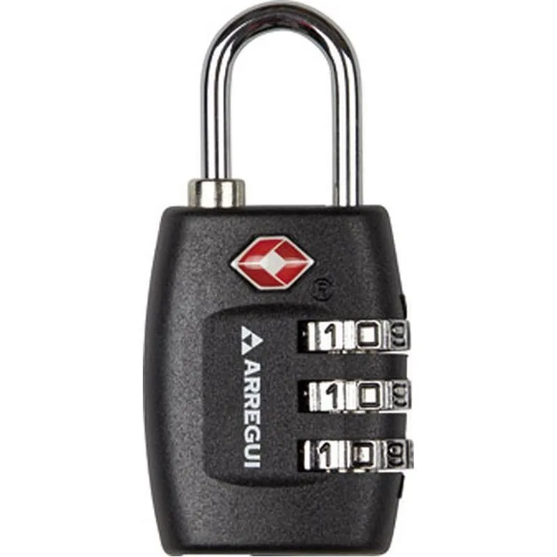 Compra CANDADO COMBINACION HOMOLOGADO TSA 26 MM NEGRO ARREGUI A-1313070 al mejor precio