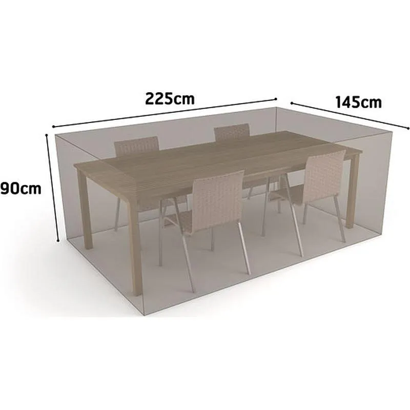 Compra FUNDA MESA RECTANGULAR + 4 SILLAS VISON 225 X 145 X H 90 NORTENE 2013599 al mejor precio