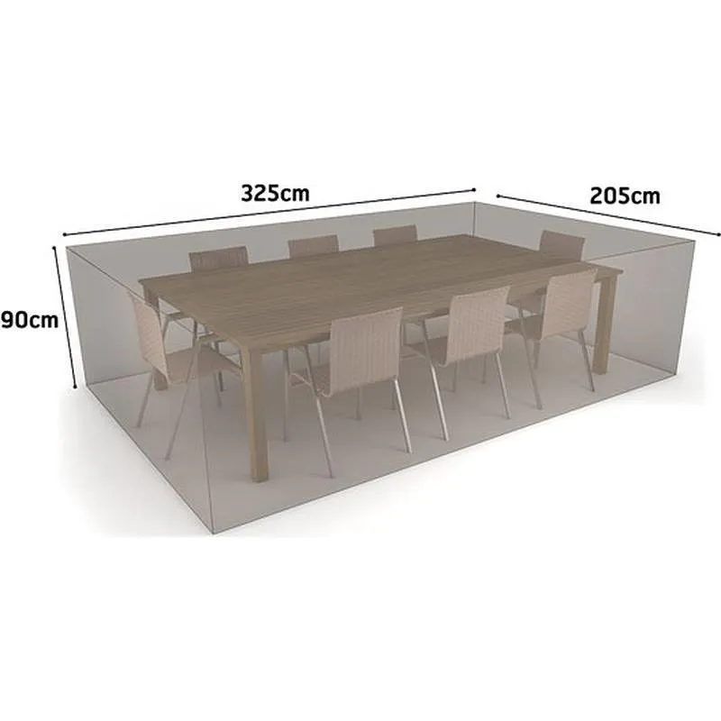 Compra FUNDA MESA RECTANGULAR + 8 SILLAS VISON 325 X 205 X H 90 NORTENE 2013600 al mejor precio