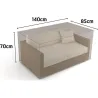 Compra FUNDA SOFA 2 PLAZAS VISON 140 X 85 X H 70 NORTENE 2013610 al mejor precio