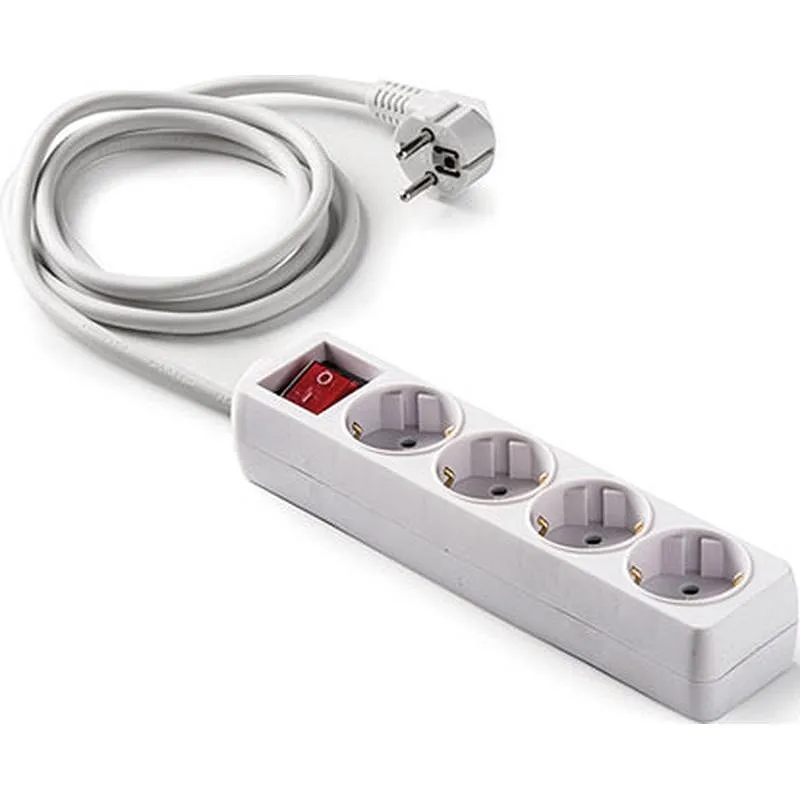 Compra BASE MULTIPLE ECO CON INTERRUPTOR BLANCA 4 TOMAS 3 MT FAMATEL 9/804 al mejor precio