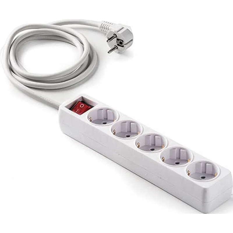 Compra BASE MULTIPLE ECO CON INTERRUPTOR BLANCA 5 TOMAS 3 MT FAMATEL 9/805 al mejor precio