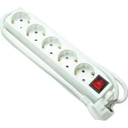 Compra BASE MULTIPLE ECO CON INTERRUPTOR BLANCA 5 TOMAS 3 MT FAMATEL 9/805 al mejor precio