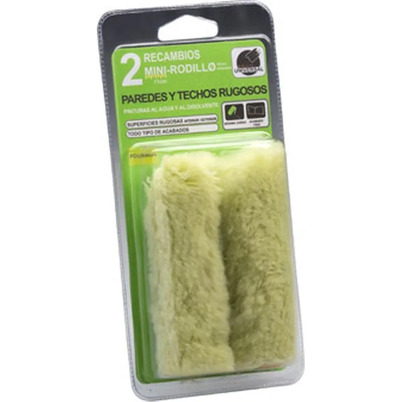 Compra MINI RODILLO RECAMBIO HILO VERDE PAREDES Y TECHOS RUGOSOS 6 CM 2 UDS UNIVERSAL 8201 al mejor precio